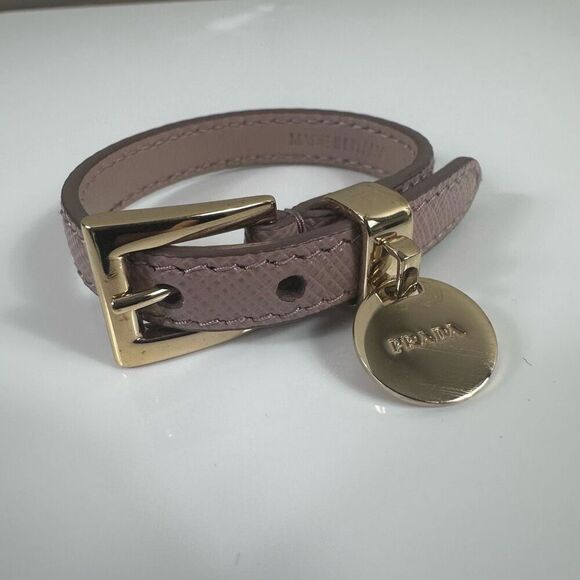 Prada Saffiano Leather Bracelet Dusty Pink - Picture 1 of 8